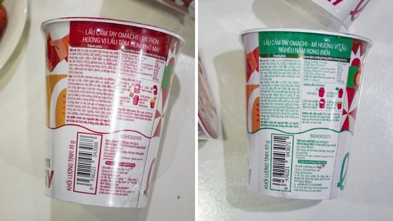 Thành phần và chất lượng của mì Omachi