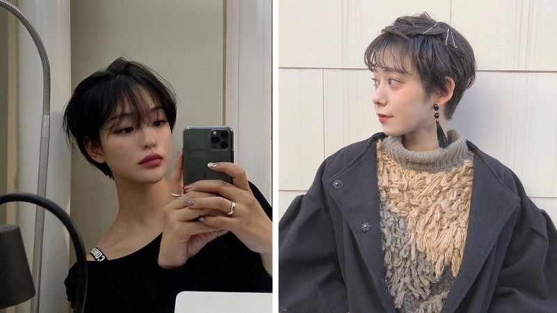 Tóc tém mái thưa Tóc tém mái thưa
