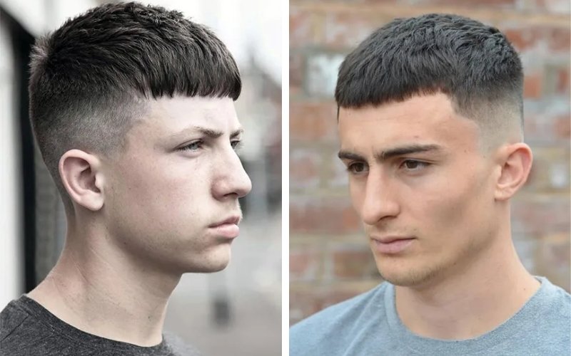 French Crop Fade tôn đường viền, tăng nét cá tính.