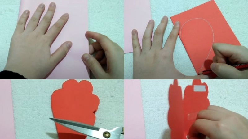 Làm thiệp in bàn tay