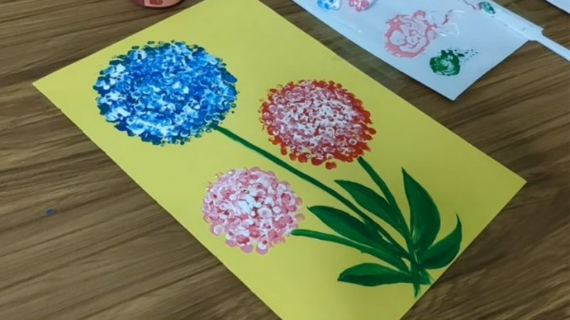 Thiệp hoa cẩm tú cầu