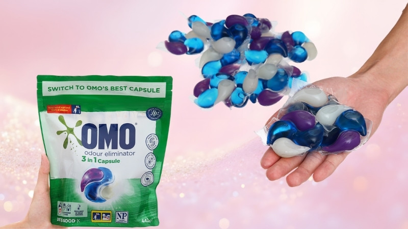 Viên giặt OMO siêu đậm đặc khử mùi Viên giặt OMO siêu đậm đặc khử mùi