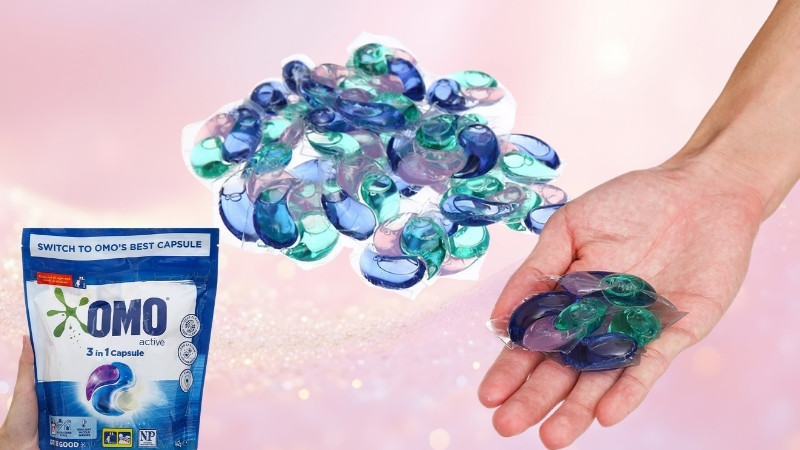 Viên giặt OMO siêu đậm đặc bền màu Viên giặt OMO siêu đậm đặc bền màu