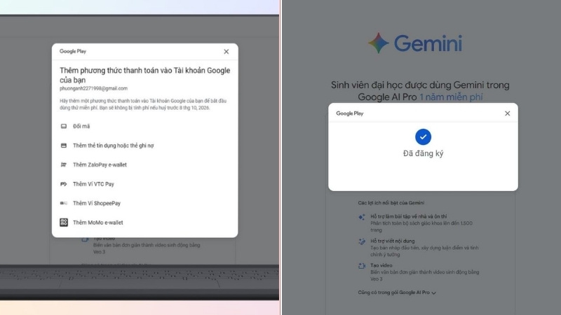 Thêm phương thức thanh toán Thêm phương thức thanh toán