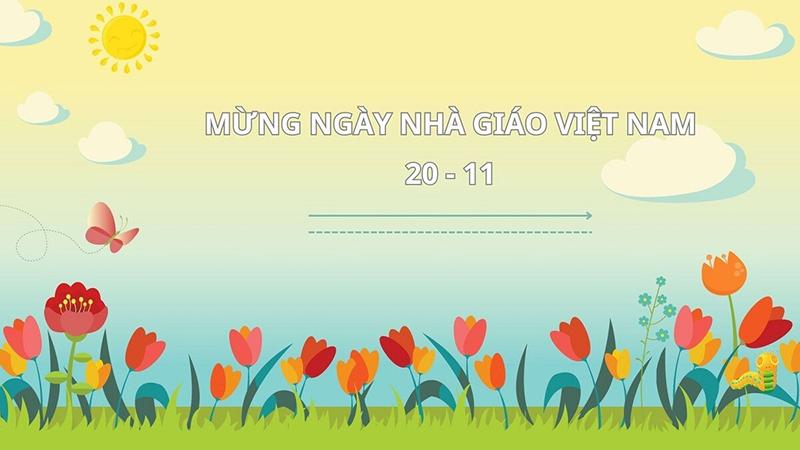 Background 20/11 chủ đề hoa cỏ, thiên nhiên số 10 Background 20/11 chủ đề hoa cỏ, thiên nhiên số 10