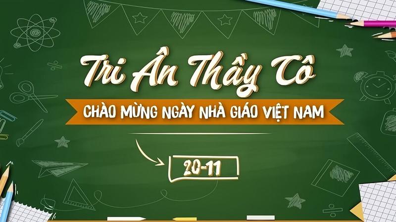 Mẫu background 20/11 đơn giản, trang trọng số 2 Mẫu background 20/11 đơn giản, trang trọng số 2
