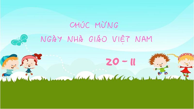 Mẫu background 20/11 cho mầm non, tiểu học số 2 Mẫu background 20/11 cho mầm non, tiểu học số 2