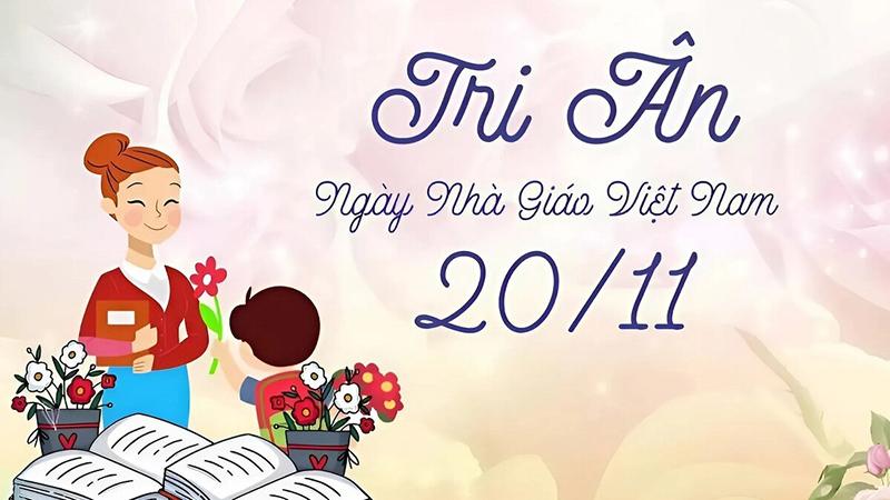 Mẫu background 20/11 cho mầm non, tiểu học số 5 Mẫu background 20/11 cho mầm non, tiểu học số 5