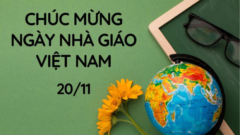 Mẫu background 20/11 đơn giản, trang trọng số 1 Mẫu background 20/11 đơn giản, trang trọng số 1