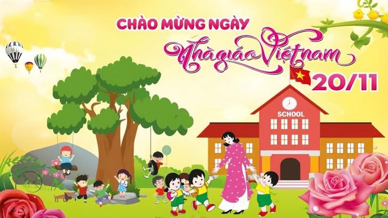 Background 20/11 chủ đề hoa cỏ, thiên nhiên số 1 Background 20/11 chủ đề hoa cỏ, thiên nhiên số 1