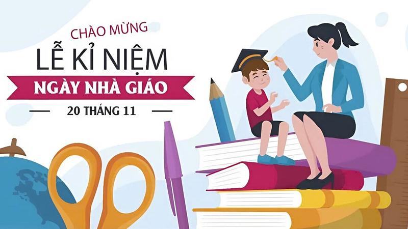 Mẫu background 20/11 cho mầm non, tiểu học số 7 Mẫu background 20/11 cho mầm non, tiểu học số 7