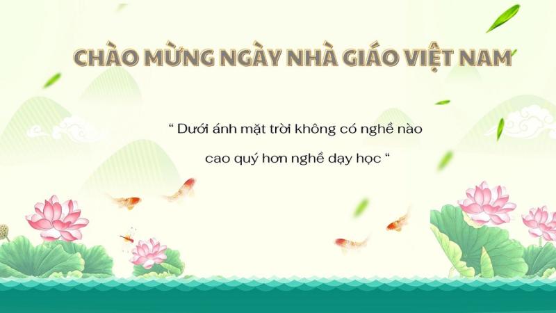 Mẫu background 20/11 có trích dẫn hay số 3 Mẫu background 20/11 có trích dẫn hay số 3