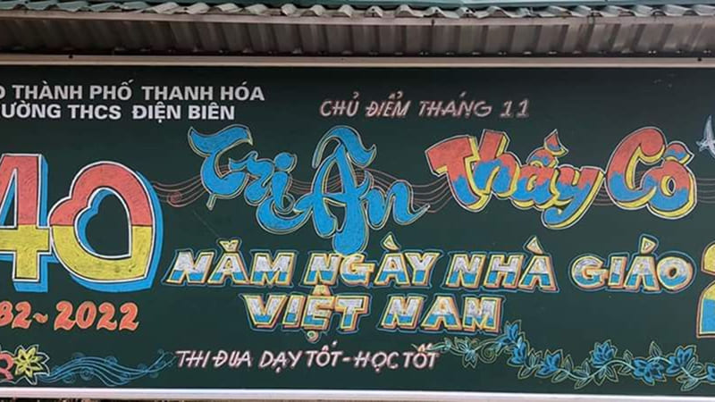 Vẽ bảng tri ân thầy cô Vẽ bảng tri ân thầy cô