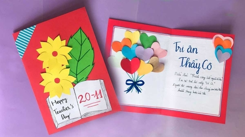 Thiệp handmade tặng cô giáo