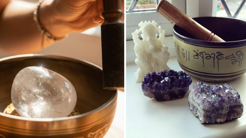 Thanh tẩy đá phong thủy bằng âm thanh