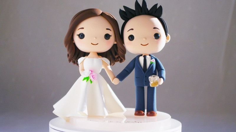 Tượng chibi cô dâu chú rể Tượng chibi cô dâu chú rể