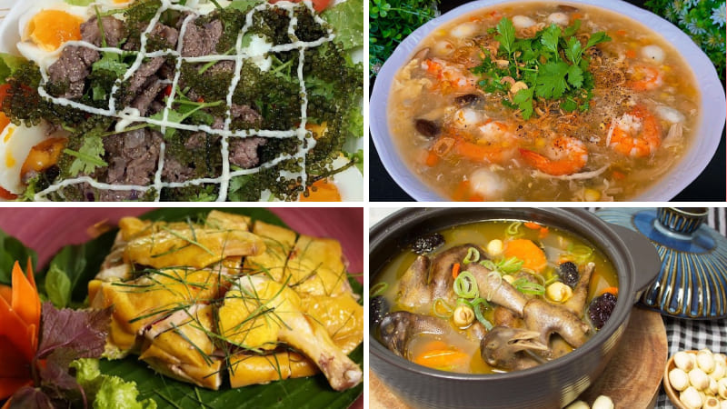Thực đơn số 6 đậm chất miền Bắc với các món như chả cốm, gà luộc Thực đơn số 6 đậm chất miền Bắc với các món như chả cốm, gà luộc