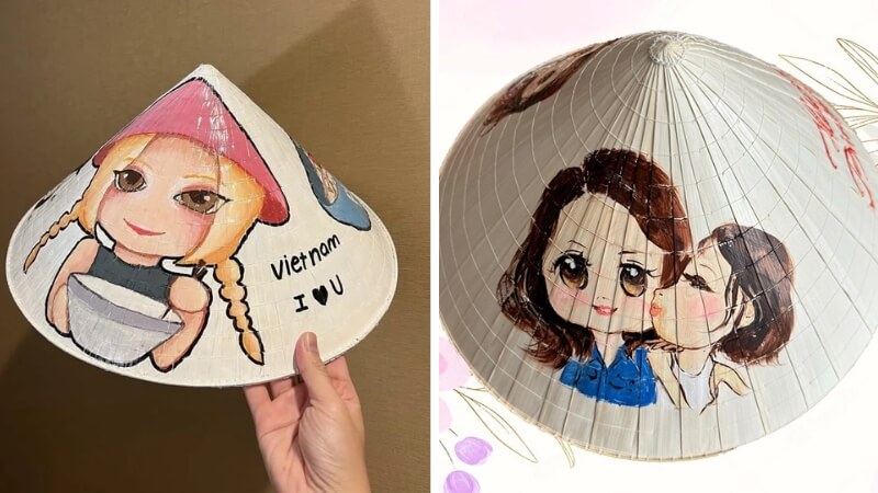 Nón lá với hình ảnh người phụ nữ hiện đại phù hợp để tặng vợ hoặc người yêu