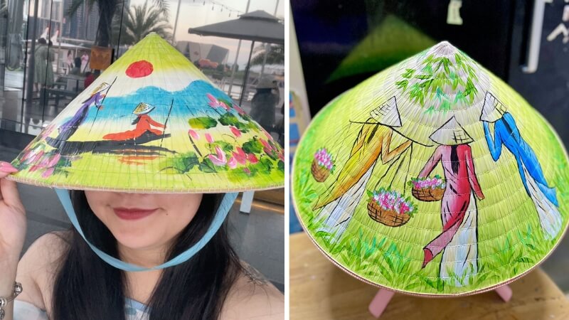 Trang trí nón lá 20/10 chủ đề người phụ nữ