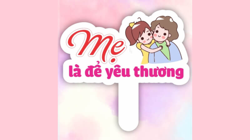 Mẫu hashtag cầm tay 20/10 dành cho mẹ 3