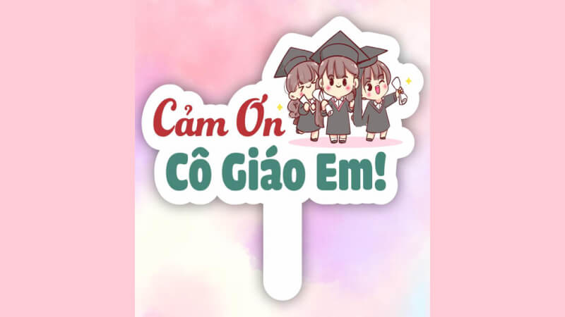 Mẫu hashtag cầm tay dành cho cô giáo 6