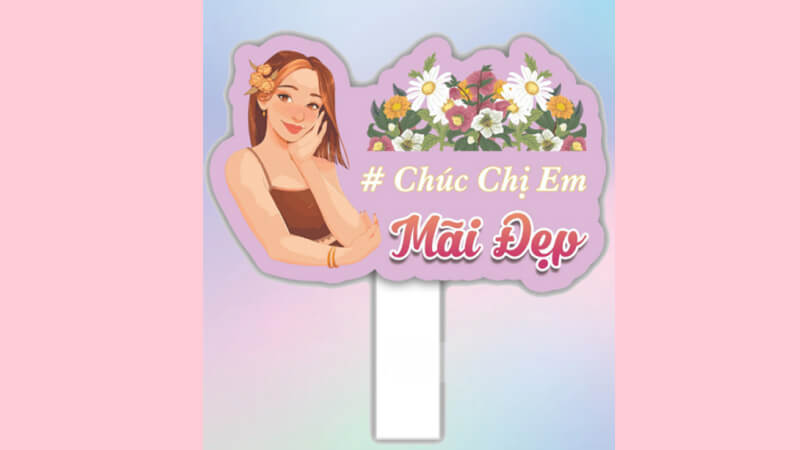 Mẫu hashtag cầm tay cho công ty, tập thể 6