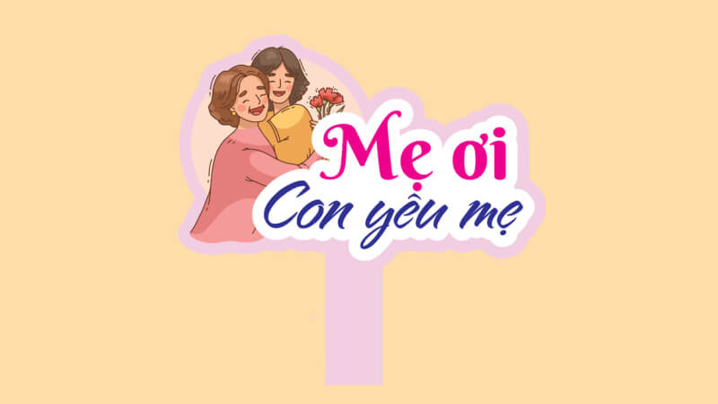 Mẫu hashtag cầm tay 20/10 dành cho mẹ 9