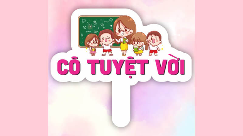 Mẫu hashtag cầm tay dành cho cô giáo 5