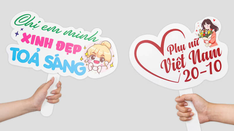 Mẫu hashtag cầm tay 20/10