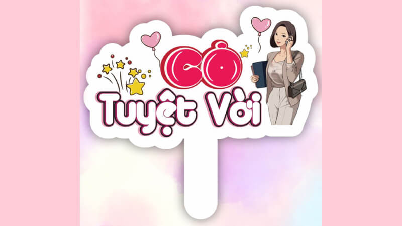 Mẫu hashtag cầm tay dành cho cô giáo 3