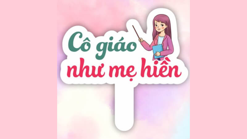 Mẫu hashtag cầm tay dành cho cô giáo 7