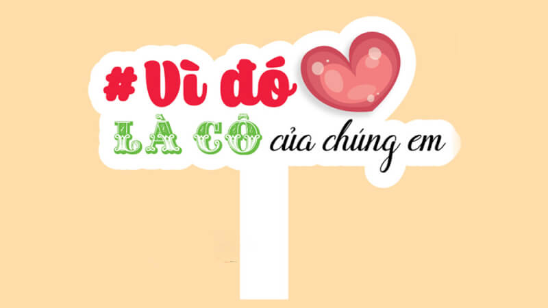 Mẫu hashtag cầm tay dành cho cô giáo 10
