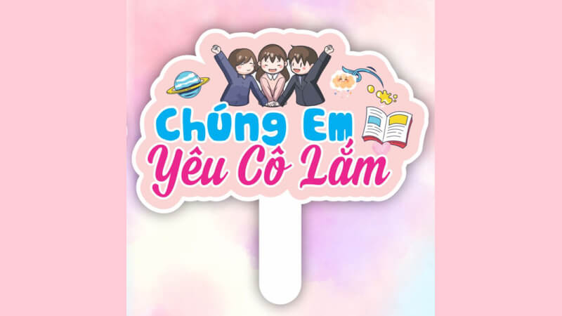 Mẫu hashtag cầm tay dành cho cô giáo 2