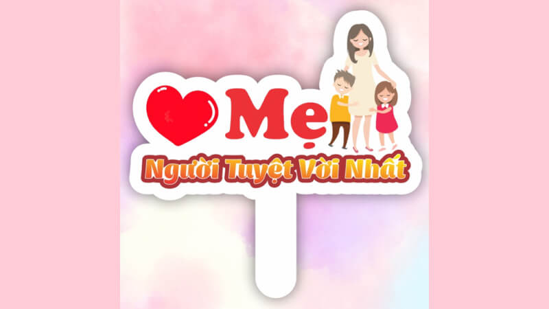 Mẫu hashtag cầm tay 20/10 dành cho mẹ 6