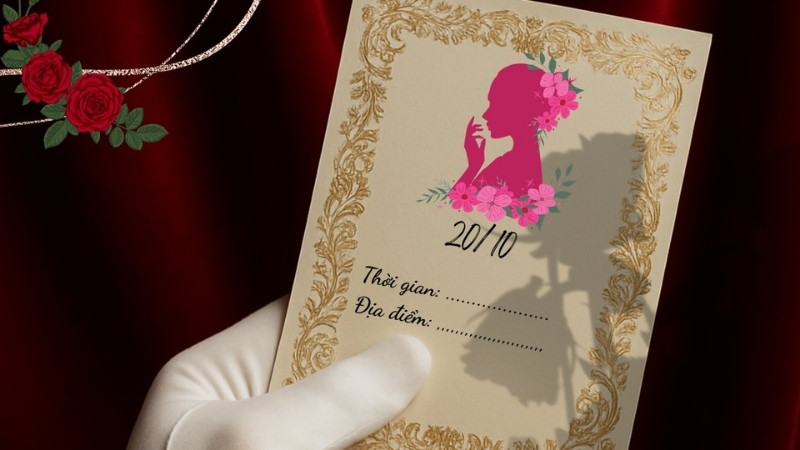 Thư mời 20/10 mang ý nghĩa trân trọng và tôn vinh phụ nữ