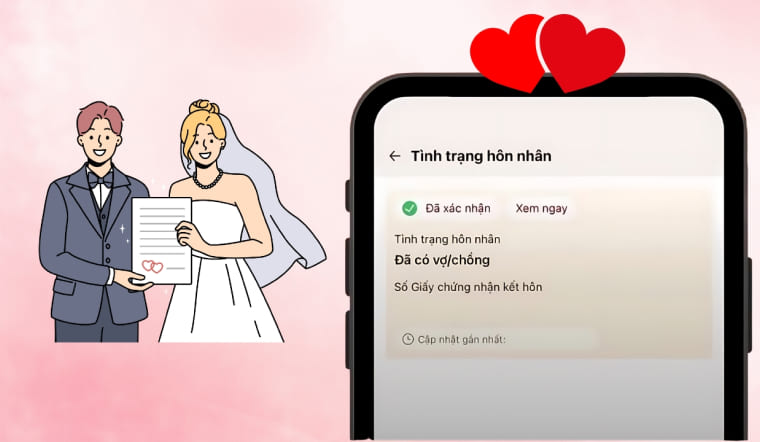 Hướng dẫn tích hợp tình trạng hôn nhân trên VNeID mới nhất