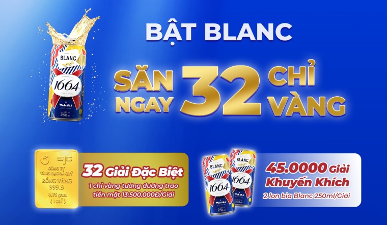 Bật nắp BLANC - Mở quà săn ngay 32 chỉ vàng cùng Bách hóa XANH