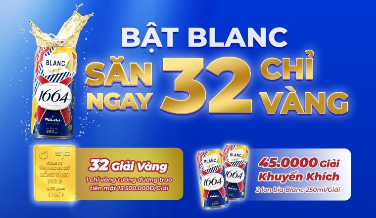 Bật nắp BLANC - Mở quà săn ngay 32 chỉ vàng cùng Bách hóa XANH