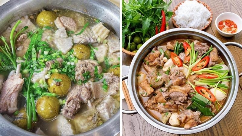Vịt om sấu/Canh vịt nấu khoai sọ