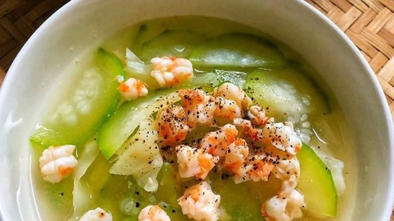 Canh cải ngọt nấu gừng Canh cải ngọt nấu gừng