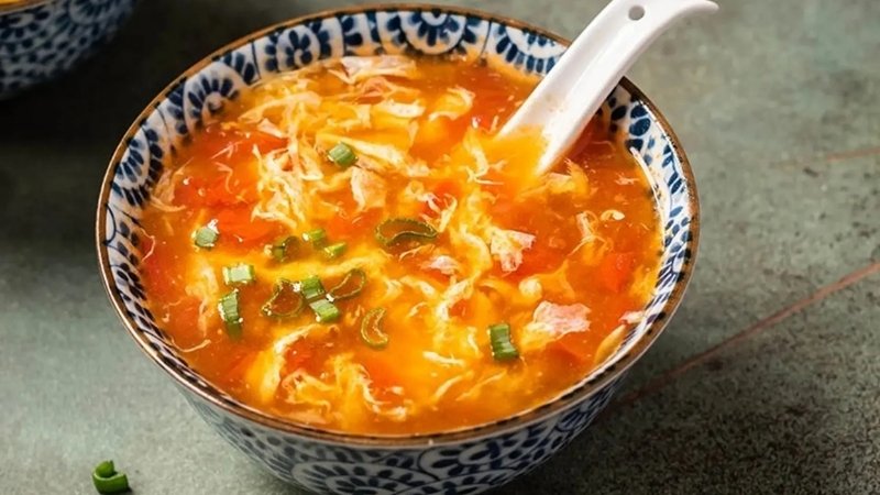 Canh trứng cà chua Canh trứng cà chua