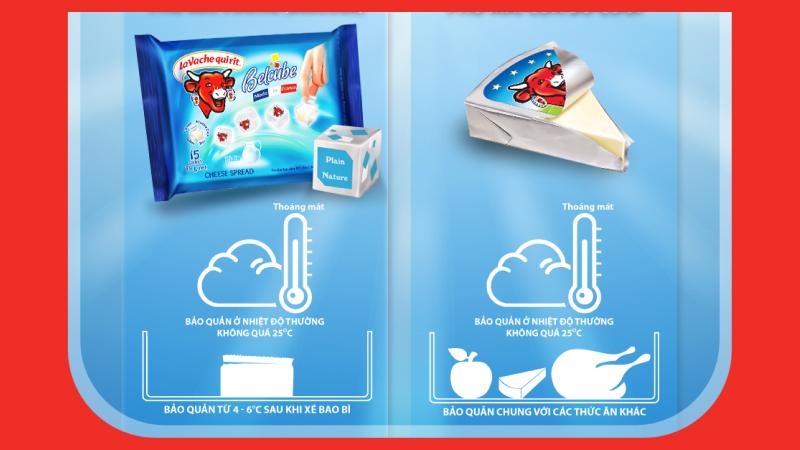 Bảo quản phô mai Con Bò Cười belcube Bảo quản phô mai Con Bò Cười belcube