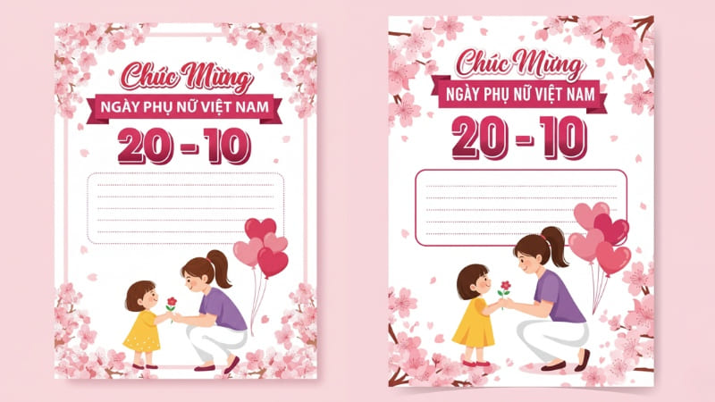 Prompt AI tạo thiệp chúc mừng 20/10 dành tặng bà và mẹ Prompt AI tạo thiệp chúc mừng 20/10 dành tặng bà và mẹ