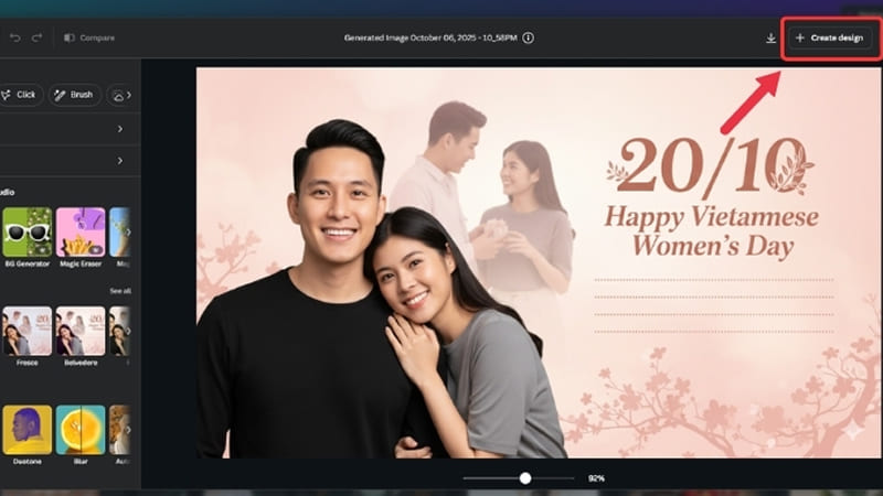 Bước 2: Tạo khung thiết kế mới Bước 2: Tạo khung thiết kế mới