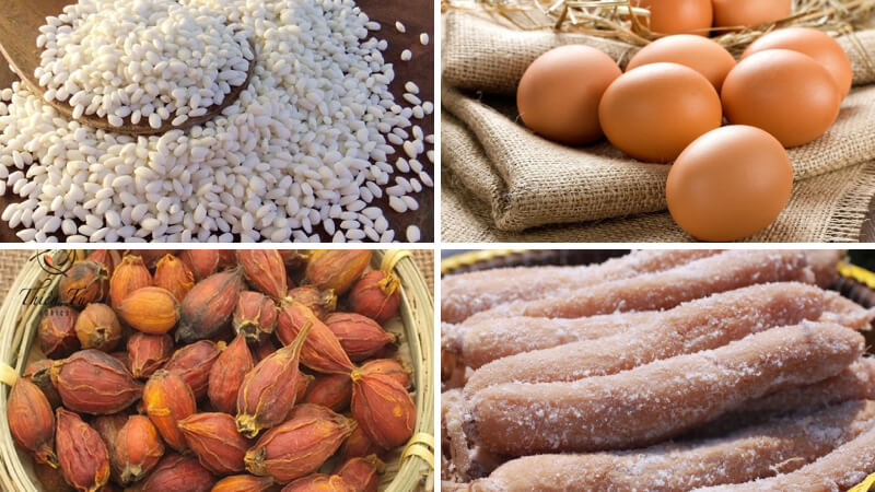 Nguyên liệu làm món xôi mặt nguyệt Nguyên liệu làm món xôi mặt nguyệt
