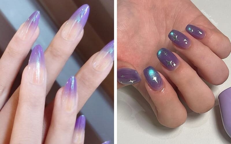 Gam tím lấp lánh mang lại cảm giác cuốn hút khó rời. Gam tím lấp lánh mang lại cảm giác cuốn hút khó rời.