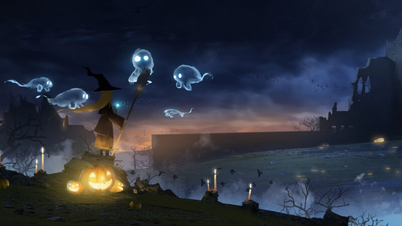 Hình nền Halloween cho máy tính chủ đề phù thủy 2 Hình nền Halloween cho máy tính chủ đề phù thủy 2