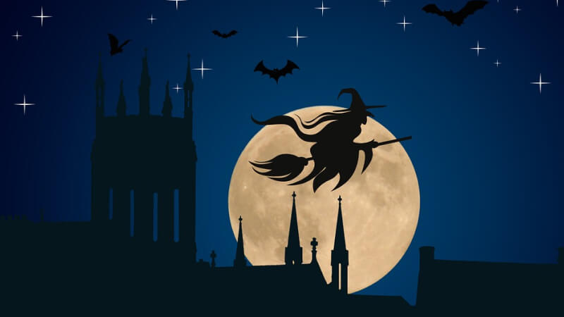 Hình nền Halloween cho máy tính chủ đề phù thủy 4 Hình nền Halloween cho máy tính chủ đề phù thủy 4
