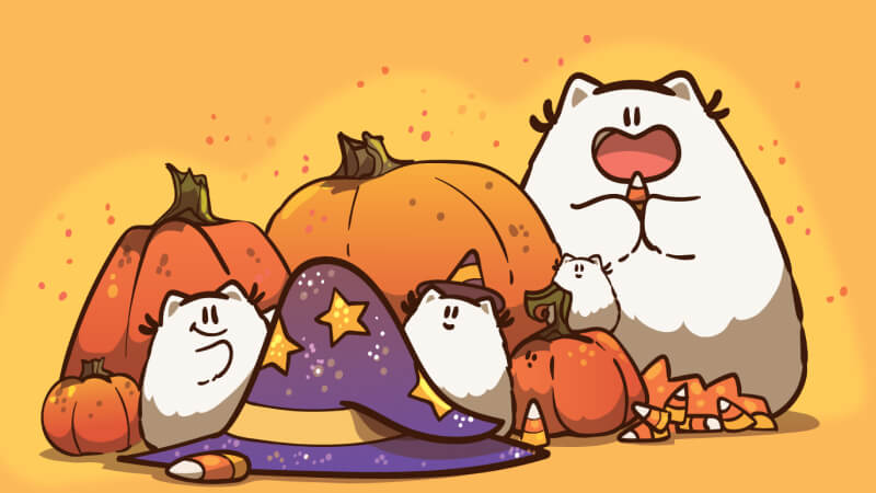 Hình nền Halloween cho máy tính dễ thương 1 Hình nền Halloween cho máy tính dễ thương 1