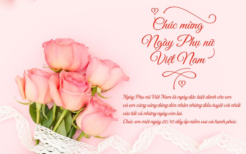 Lời chúc 20/10 cho người yêu lãng mạn